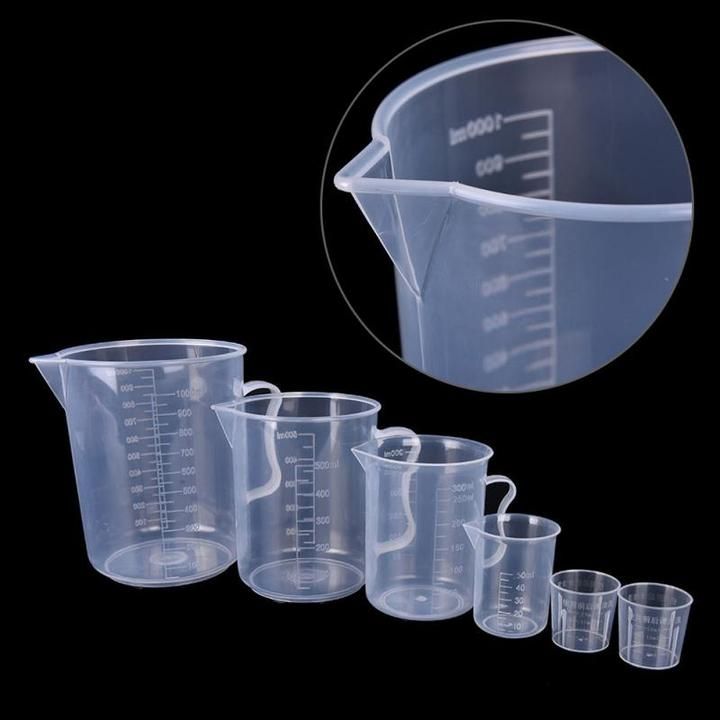 Clean Transparent Plastic Adjustable Measuring Cup Spoons Home Kitchen Tools New