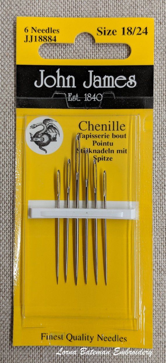 DMC Tapestry Hand Sewing Needles 6-Pack Size 24 Nickel Plated D7-1