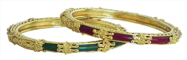 Gold Plated Red with Green Pola Gold jewelry for sale Gold
