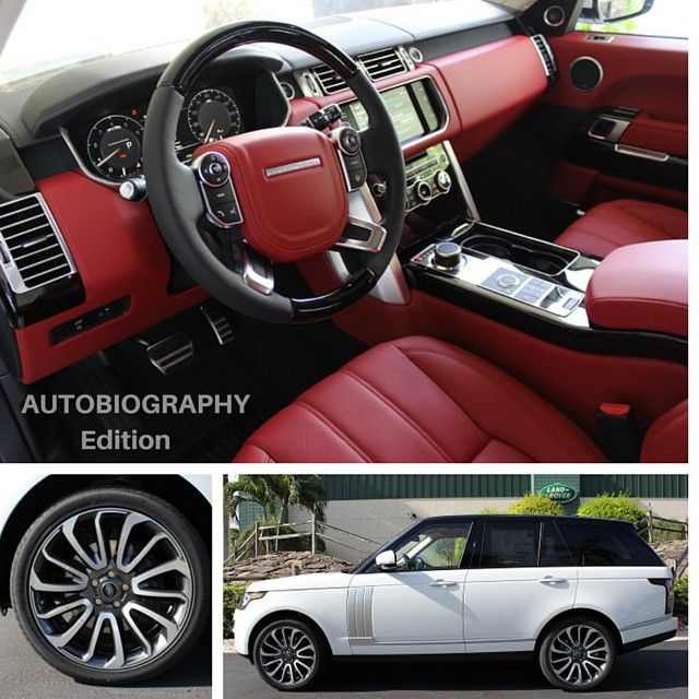 Range Rover Autobiography Edition W Pimento Red Interior Range Rover Autobiography Edition W Pimento Red Interior Landroverpalmbeach Cars White