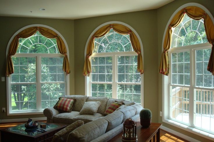 Half Moon Window Covering | Curtains for arched windows, Arched window ...