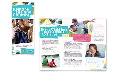 Adolescent Counseling \ Mental Health Tri Fold Brochure design - microsoft tri fold brochure template free Adolescent Counseling \ Mental Health Tri Fold Brochure design - microsoft tri fold brochure template free