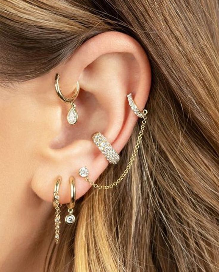 14Kt Gold Earring Chain Earring 14Kt Gold Earring Chain Earring