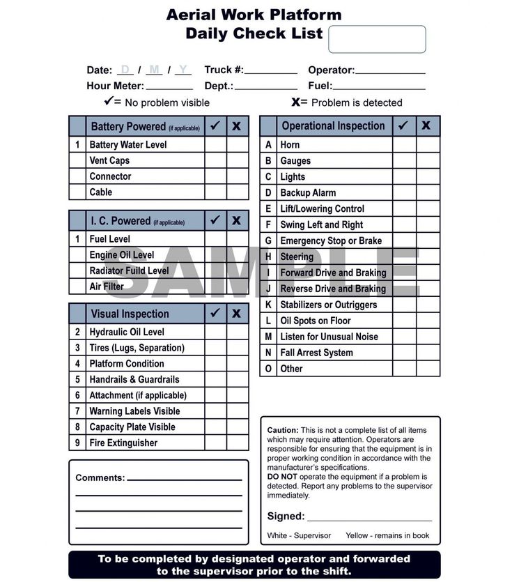 Browse Our Example Of Electric Forklift Daily Inspection Checklist editable-lift-truck-operator-s-dailyweekly-inspection-report-form