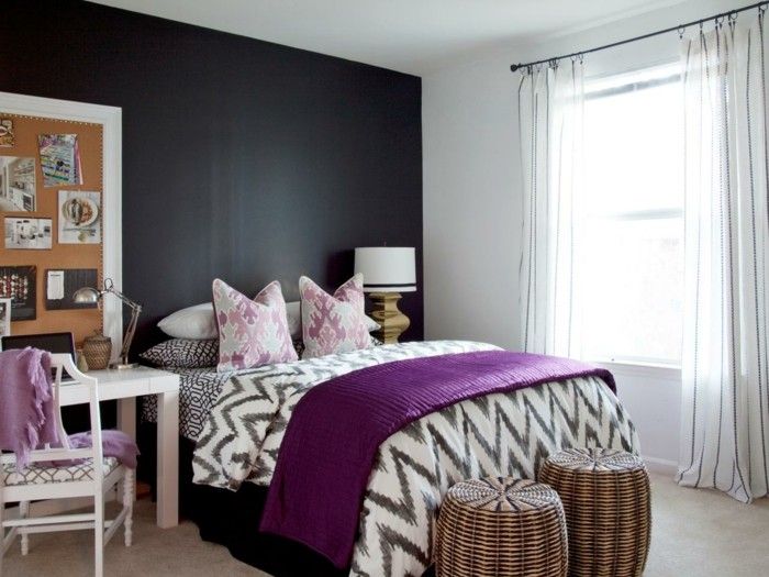 Farbe Lila Im Schlafzimmer Die Farbe Lila in der modernen Einrichtung - 59 Beispiele für gelungene
