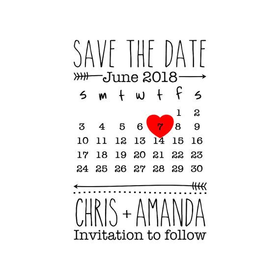save the date calendar