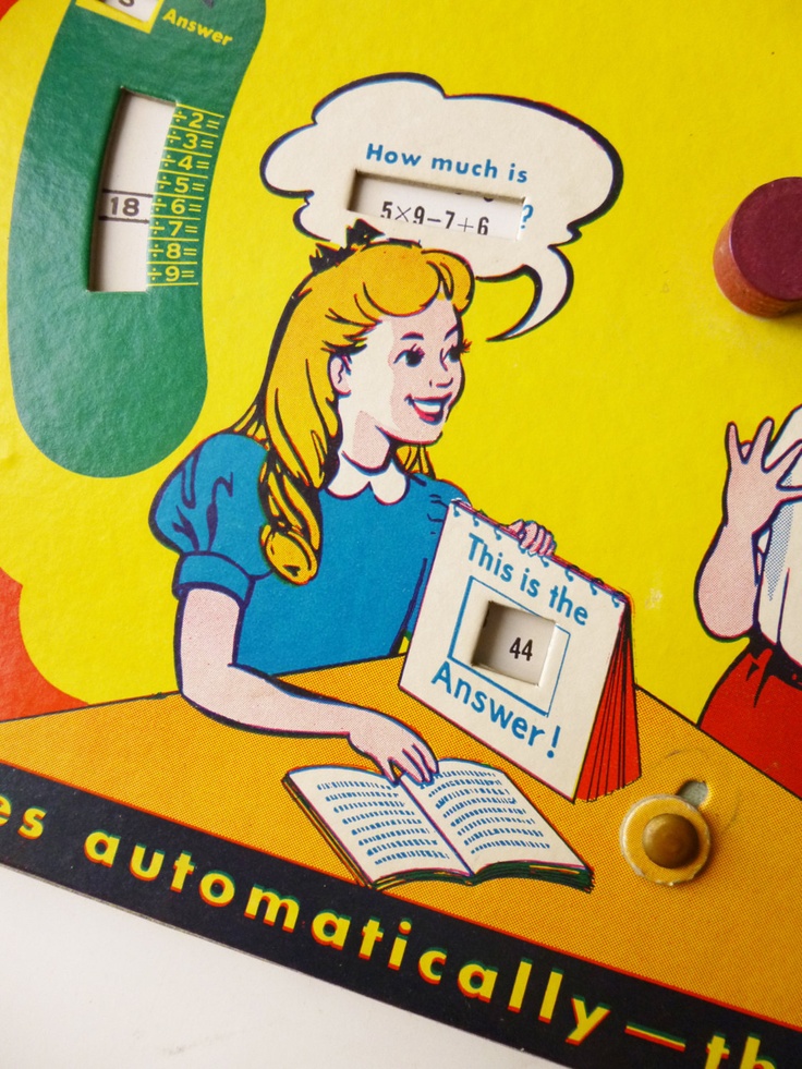 1950's Educational Automatic Calculator toy for ages 712 Math for