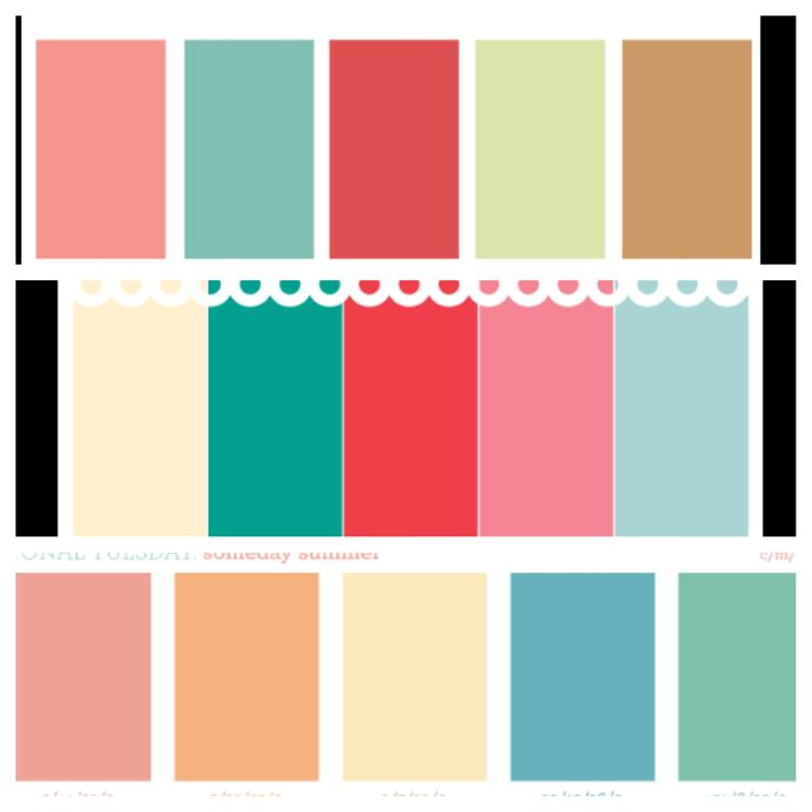 3 coral color palettes