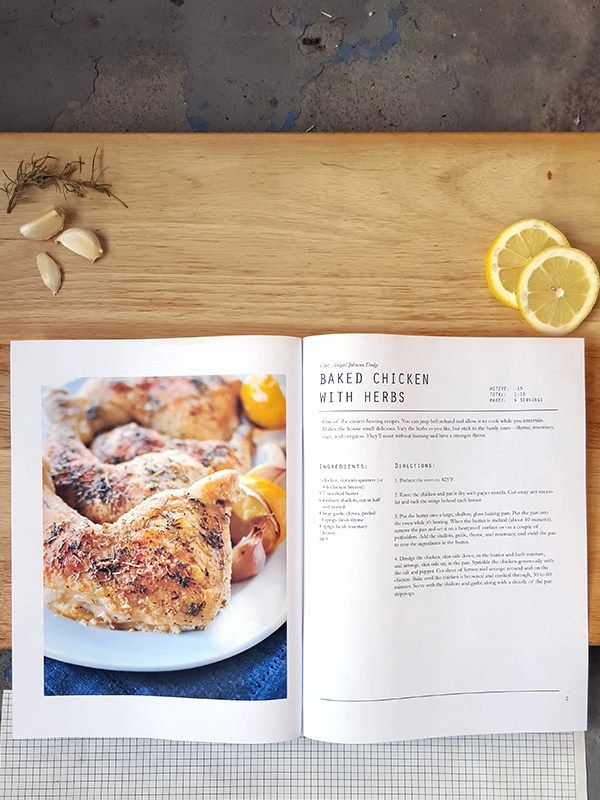 cookbook recipes template
