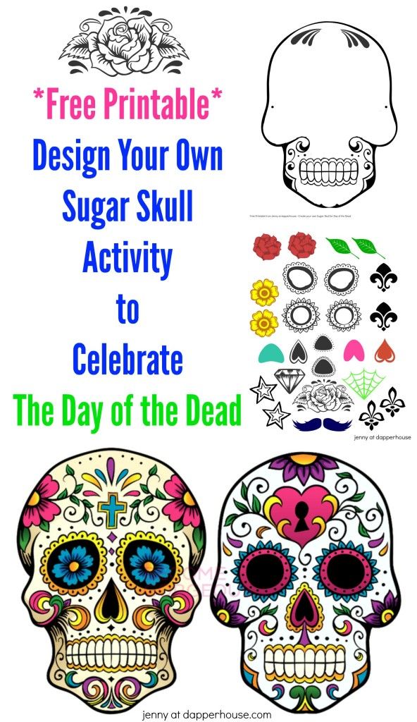Revered image for sugar skull printable Vibrant image in sugar skull printable