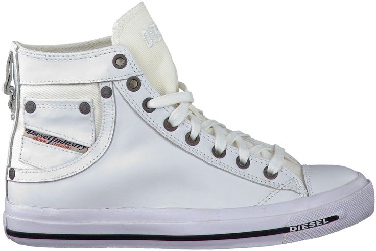 diesel panelled platform sneakers
