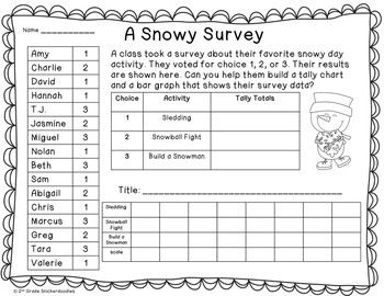 free winter graphing activities graphing activities bar free graphs and charts worksheets