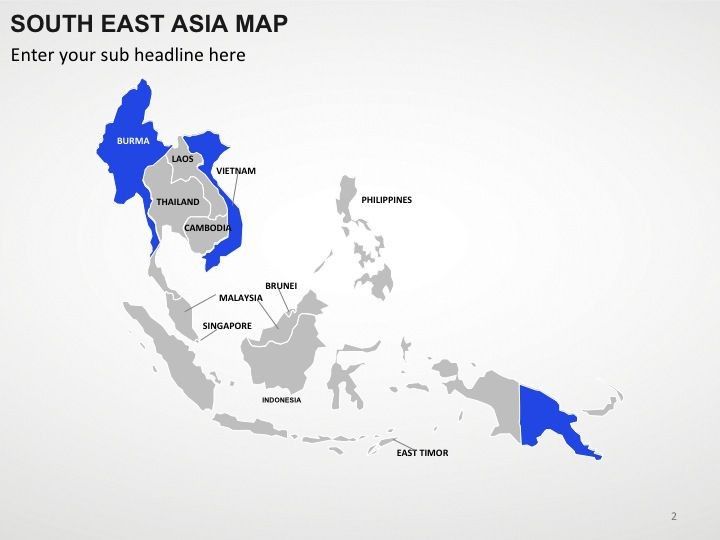 completely editable powerpoint south east asia map for impressive presentation having 16 high quality slides