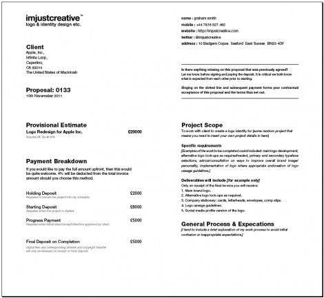 sample of a written proposal