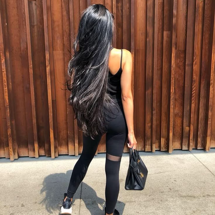 Long hair black sexy