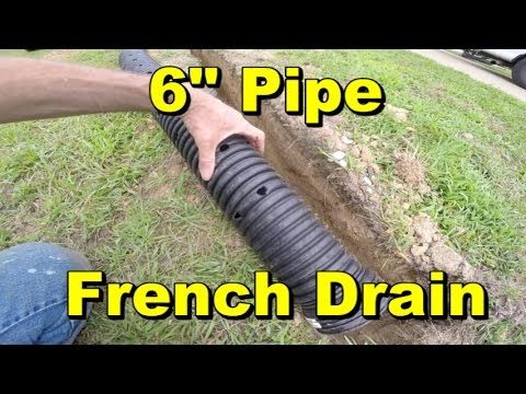 French Drain Install For Less Than 120 00 Diy And Save 1000 S French Drain Install For Less Than 120 00 Diy And Save 1000 S Gravel Perforated Pipe Holes Point Down Trench How To