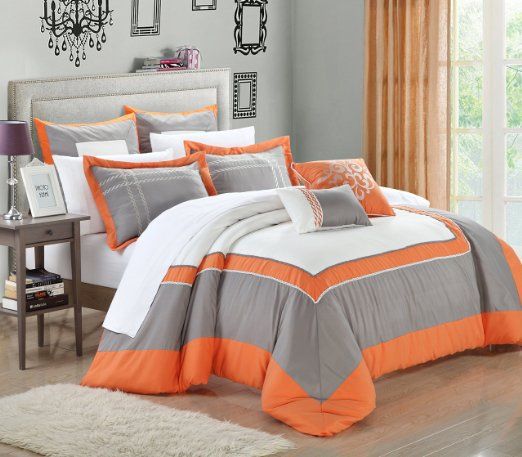 44 best orange bedding images on pinterest comforter orange bed burnt orange sheet set
