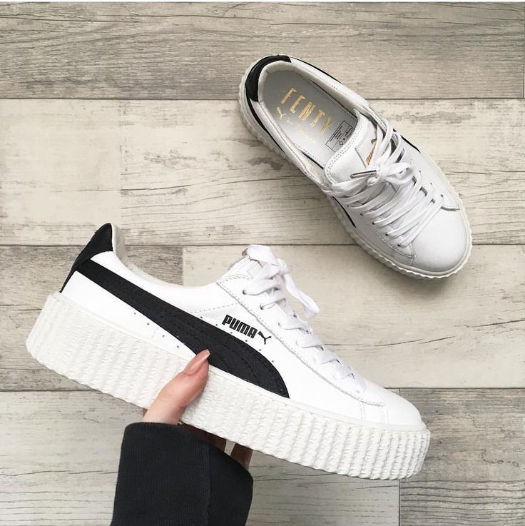 puma creepers noir blanc