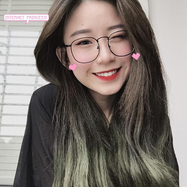 Korean girl with glasses