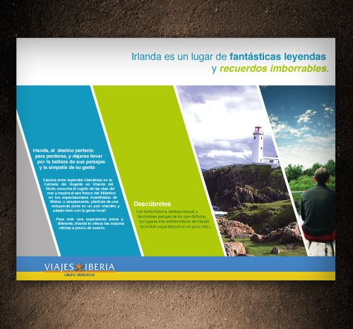 diseño de folletos flyers agencia de viajes iberia web portfolio templates
