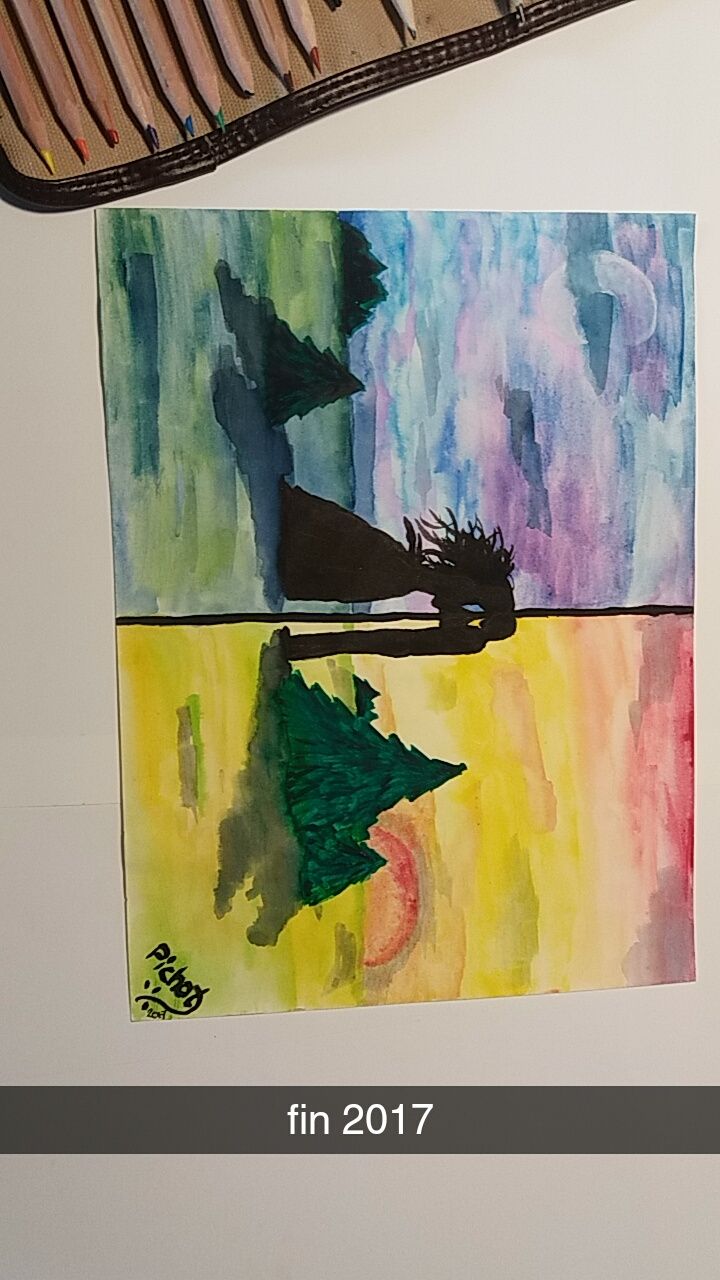 Sans Croquis Aquarelle Paysage Foret Wet In Wet Arches Rough