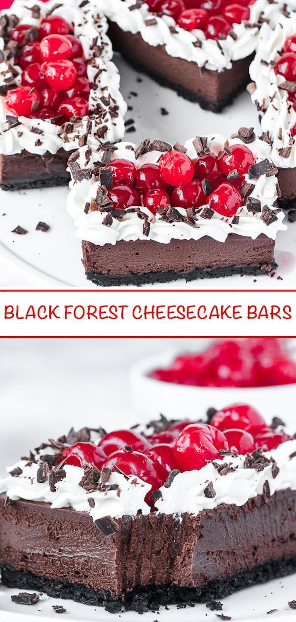 Black Forest Cheesecake Bars Girl Scout cookies without the guilt! These low car...