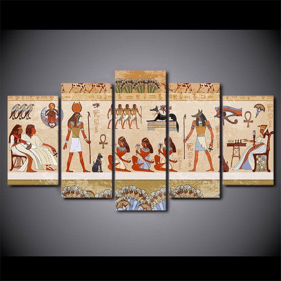 EGYPTIAN ANCIENT PARCHMENT PAPYRUS CANVAS PRINT WALL ART PICTURE PHOTO