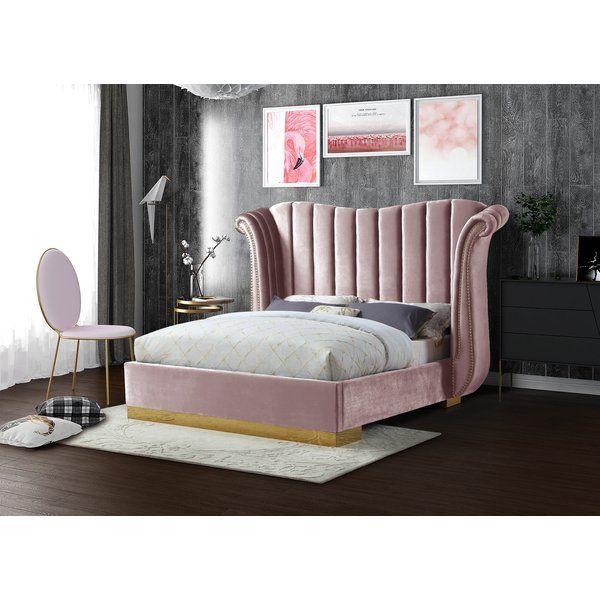 Made Blush Pink Velvet Upholstered Beds Super King Size Bed