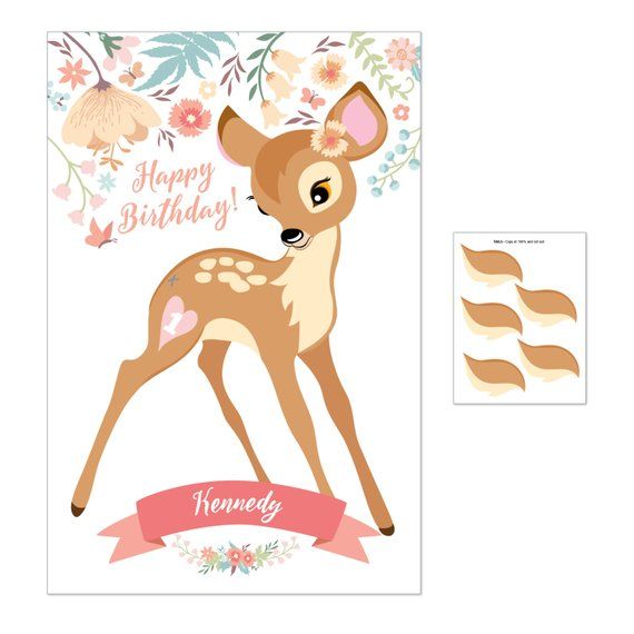 Deer Birthday Party Woodland Favors Pink Fawn Favors Woodland Birthday Woodland Birthday Favors