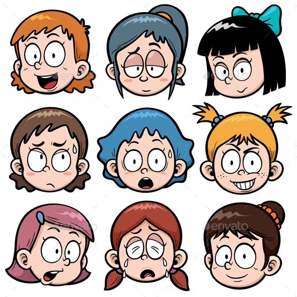 Girls Faces | Girl face drawing, Cute cartoon faces, Cartoon ...