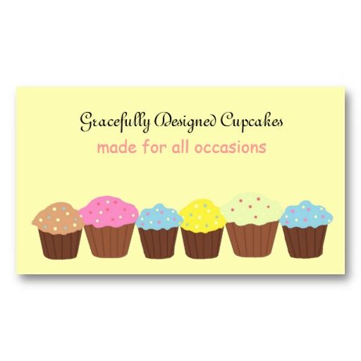 19 Best Cake Decorating Business Cards Images On Pinterest Gracefully Designed Cupcakes Business Cards