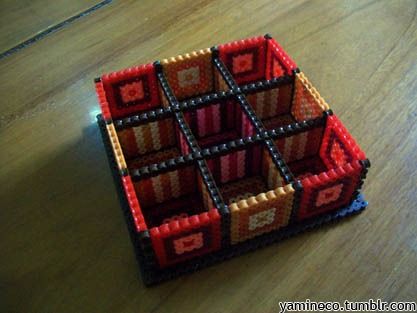 organizer box with 9 compartments perler beads designs graph paper boxes