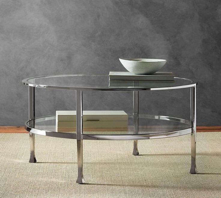 Tanner Round Coffee Table Polished Nickel Finish Pottery Barn Au Tanner Round Coffee Table Polished, Tanner Round Coffee Table Pottery Barn