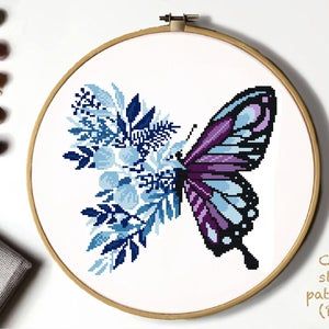 Butterflies Chart Counted Cross Stitch Pattern Needlework Xstitch Craft DIY Butterflies Chart Counted Cross Stitch Pattern Needlework Xstitch Craft DIY