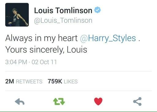 IT REACHED 2M RETWEETS Always in my heart @Louis_Tomlinson @Harry