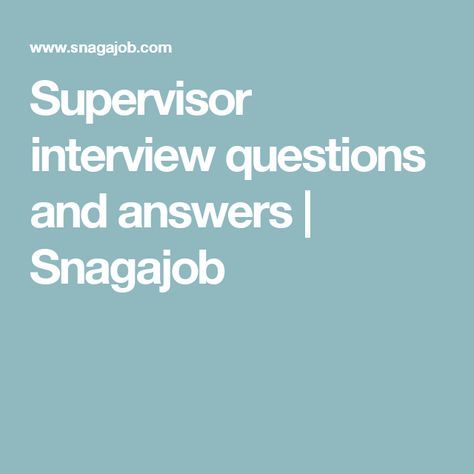 Best 25+ Supervisor interview questions ideas on Pinterest - calibration manager sample resume Best 25+ Supervisor interview questions ideas on Pinterest - calibration manager sample resume