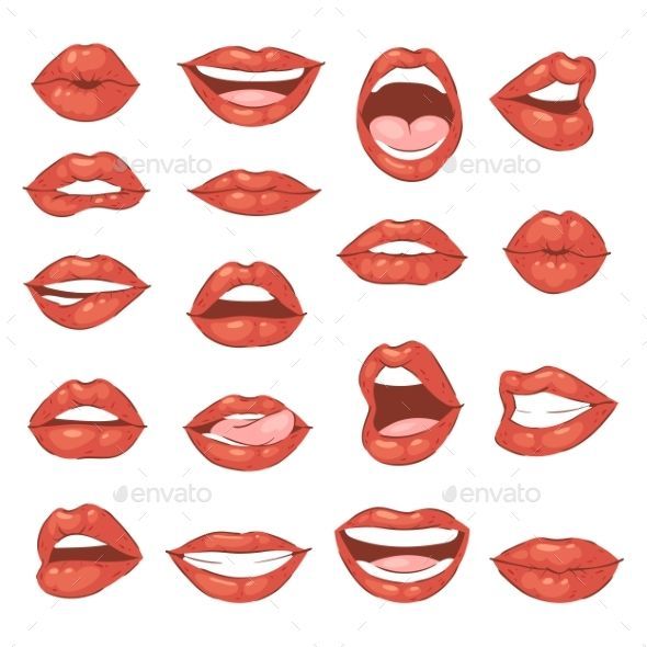 Lip Kiss Vector Cartoon Smile Lips Drawing Cartoon Smile Lips