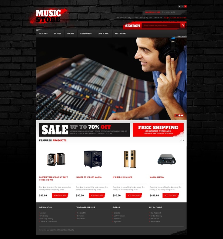 music website templates