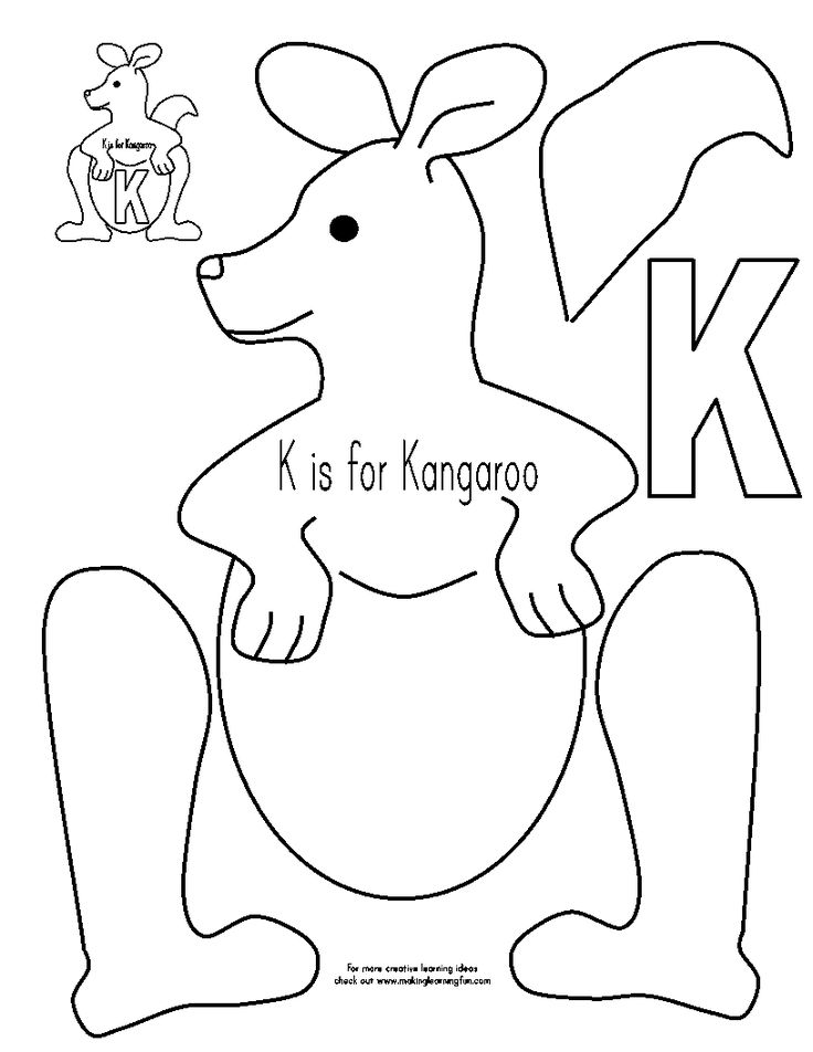 kangaroo template printable