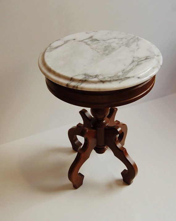 Vintage Victorian Coffee Table In Marble And Marbled Round Mahogany Side Tables Vintage Victorian Coffee Table In, Round Marble Top End Table