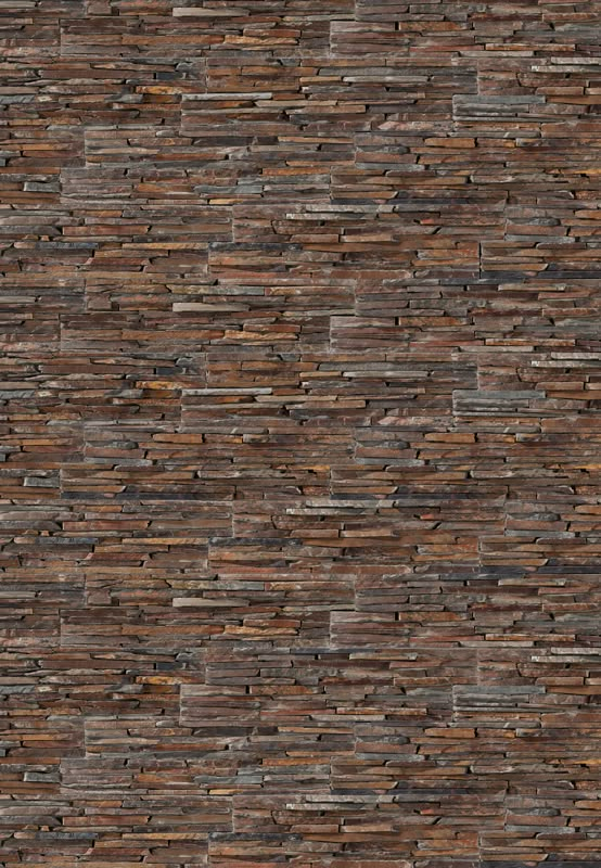 a brown brick wall textured with wood planks