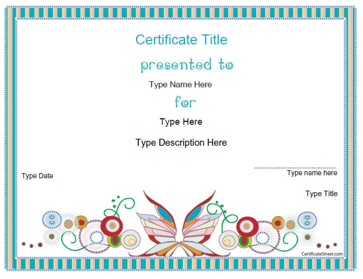 free printable certificate of achievement template