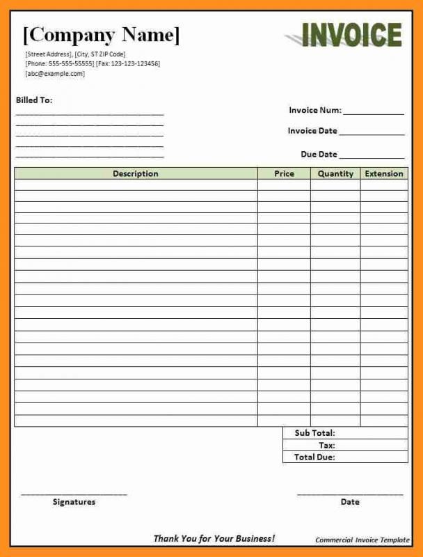 blank commercial invoice Invoice template, Invoice template word