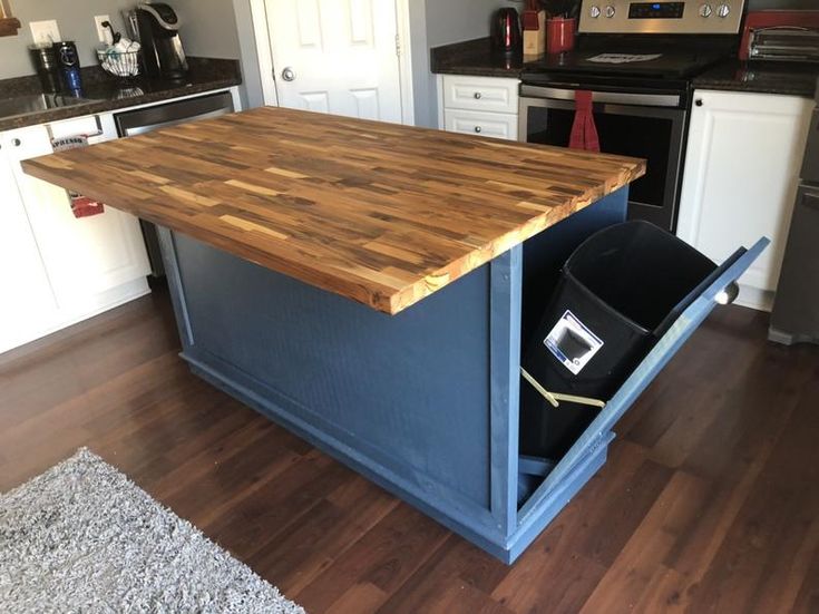 Kitchen Island, Butcher Block Kitchen Island W/option for Seating