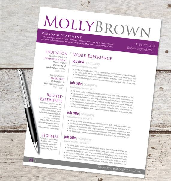 template for resumes