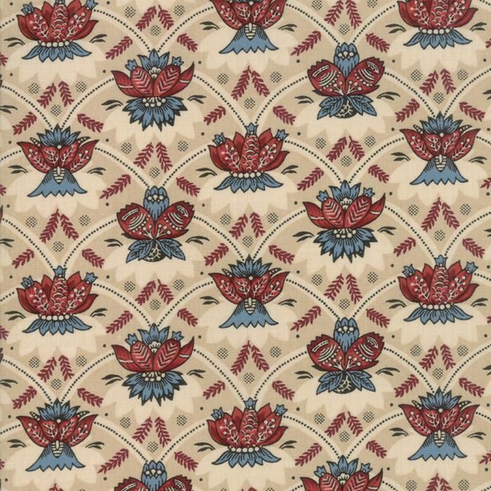 French General Vive La France Rouge Amboise 13830 12 Moda Quilting Cotton Fabric