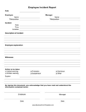 formal employee write up