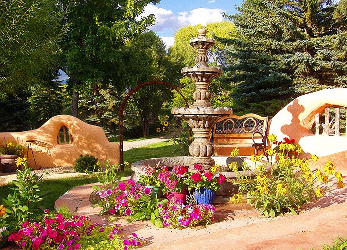 Taos New Mexico Courtyard Taos New Mexico Courtyard