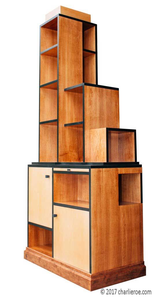 Tds The Design Service New Paul Frankl Art Deco Skyser Style Painted Wood Bookcase Furniture Art Deco Furniture, Paul Frankl Furniture Designer