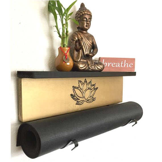 How To Make A Wood Yoga Mat Holder Workout Room Home Home Gym Decor Workout Rooms